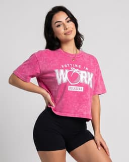 Polera Mujer Work Prelavada - Training & Comfort Rosado M