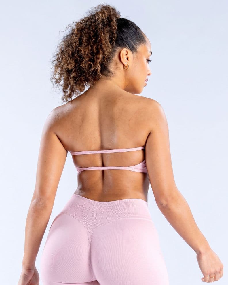 Sosten Deportivo Strapless Mujer Sin Tirantes Fitness - YJ331 Rosado S-M