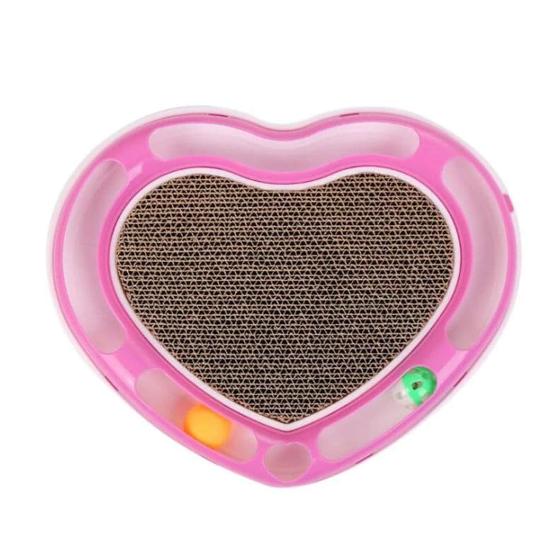 Juguete Interactivo Placa De Agarre Para Gatos Forma Corazon Rosado