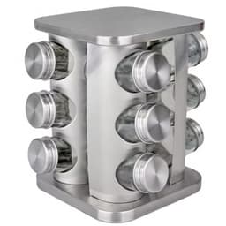 Organizador Condimentos Especias Giratorio 12 Frascos Cocina Plateado Metalico