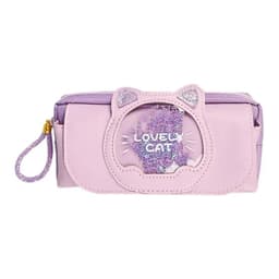 Estuche Cartuchera Diseno Gatito Morado Kawaii
