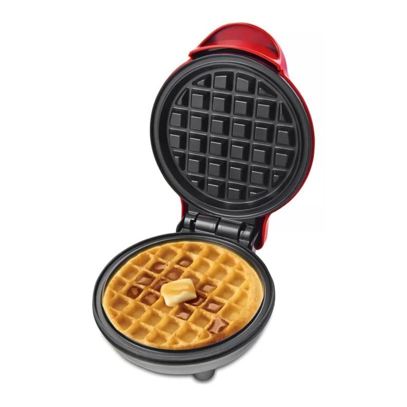 Mini Maquina Para Waffles Antiadherente 500W Roja R591 Raf