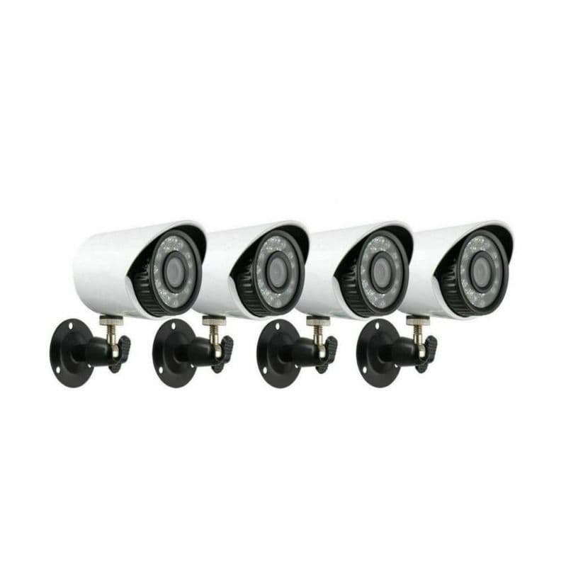 Kit De Seguridad 4 Camaras DVR FHD 4 Canales Circuito Cerrado Negro