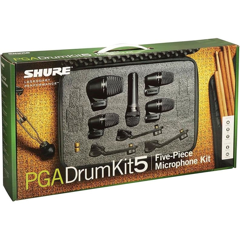 Shure PGA DRUM KIT 5 Set de Microfonos Bateria Negro