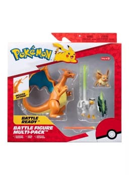 Set Figuras Pokemon Charizard Eevee Sirfetchd PKW2980 Rojo
