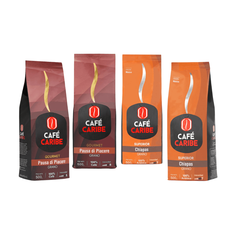 Cafe Caribe Mix Gourmet en Grano 2 Kilos