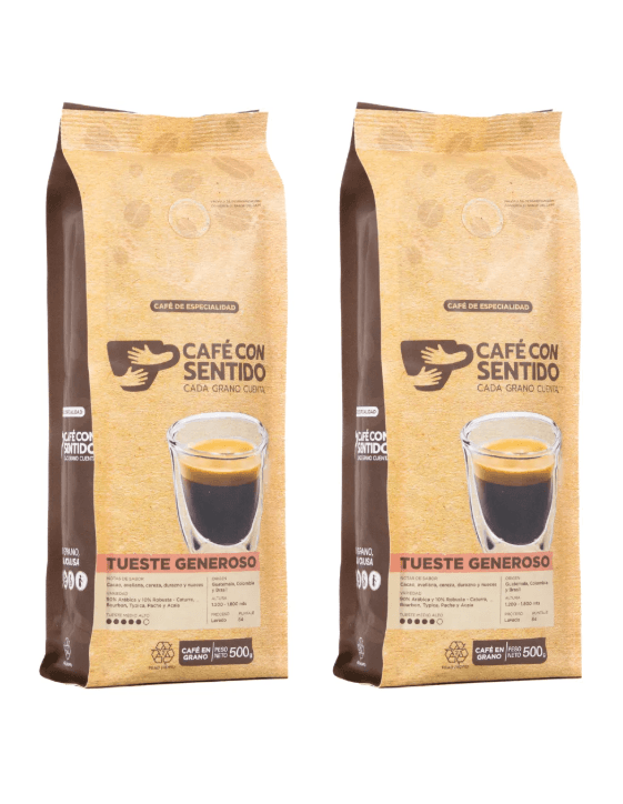 Cafe con Sentido Tueste Generoso 1 kilo en grano