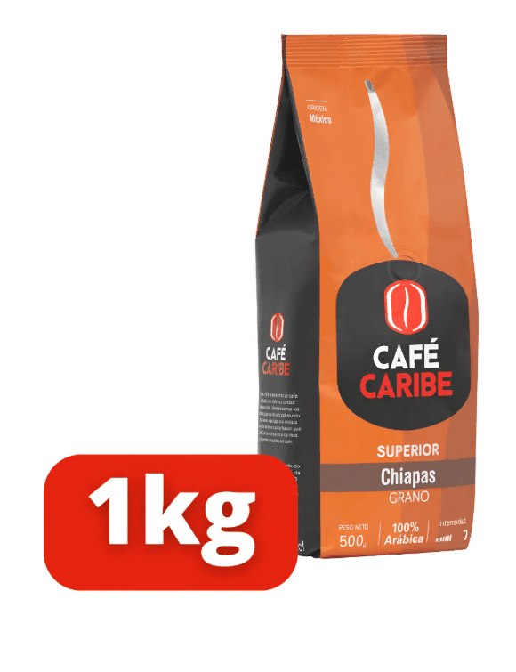 Cafe Caribe Chiapas Origen Mexico Arabica - En Grano 1kilo