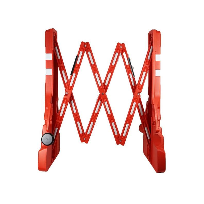 Barrera Vial Expandible 2,35mt roja QRubber Rojo