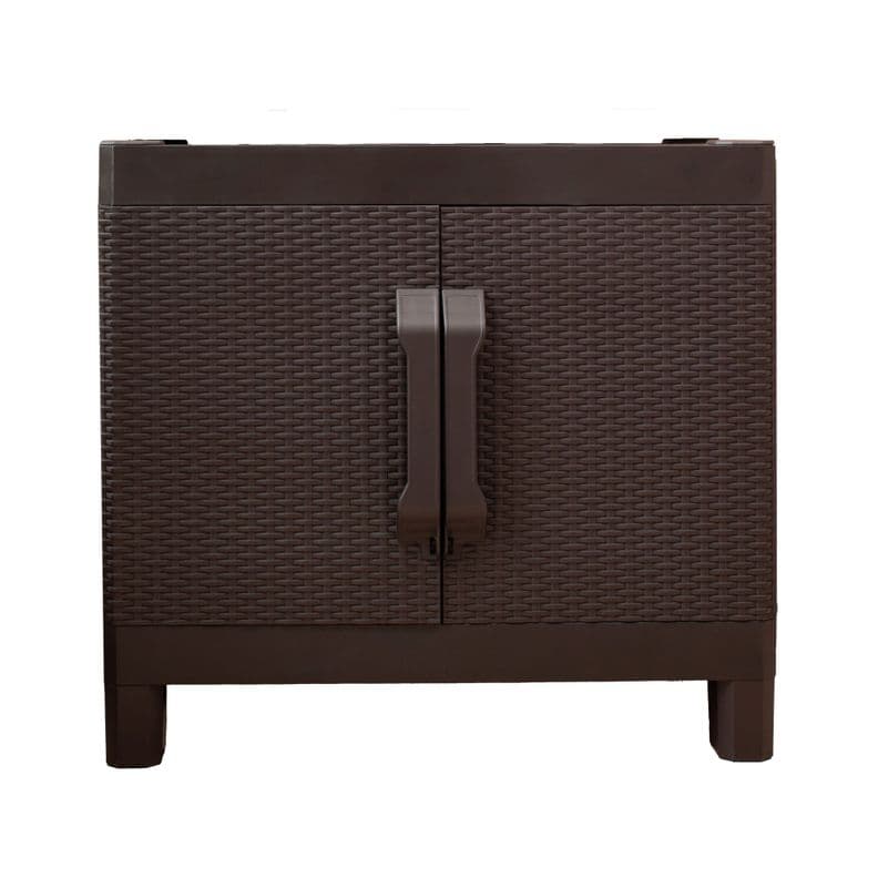 Armario dos puertas tipo rattan Small MQ QRubber Cafe