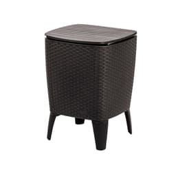 Mesa Cooler Capri Tipo Rattan Marron Terraza MQ QRubber Cafe