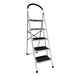 Escalera Plegable de 5 peldanos QRubber Blanco
