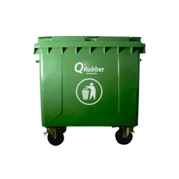 Contenedor de Basura 660 lts verde QRubber