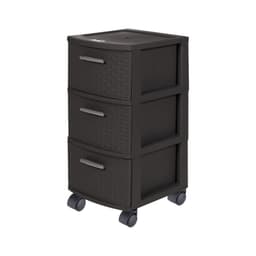Cajonero 3 Niveles Infinity Rattan Marron MQ QRubber Cafe