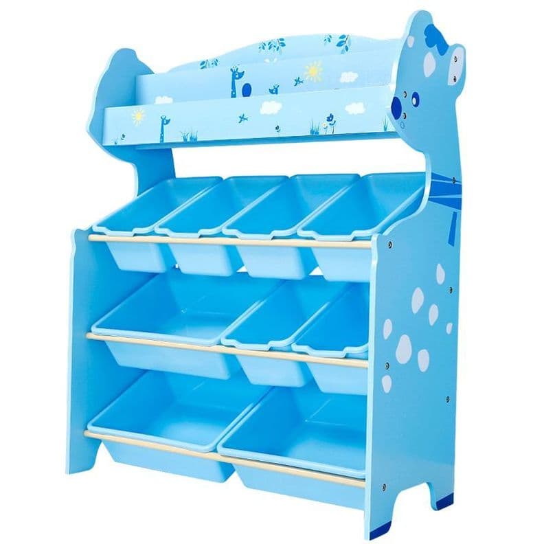 Organizador De juguetes 9 cajas celeste