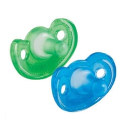 Pack 2 chupetes silicona recien nacido Gumdrop azul claro