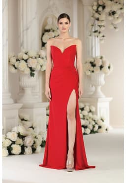 VESTIDO LARGO BELLAGIO ROJO XXL