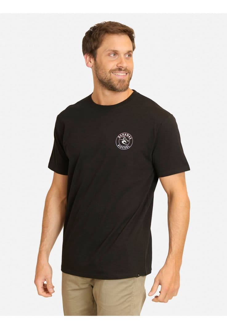 Polera MC MTE Bahamas Key Negro Hombre Rip Curl M