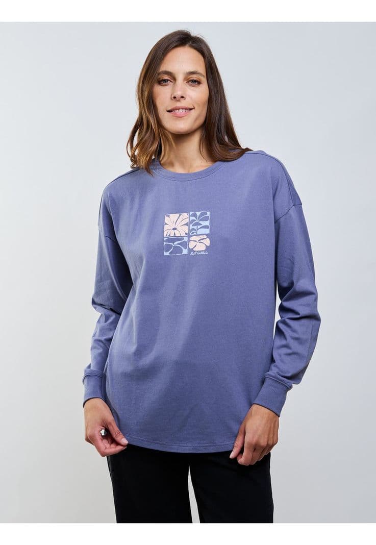 Polera ML Tide Azul Mujer Rip Curl M