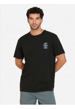 Polera MC Surf Negro Hombre Rip Curl S