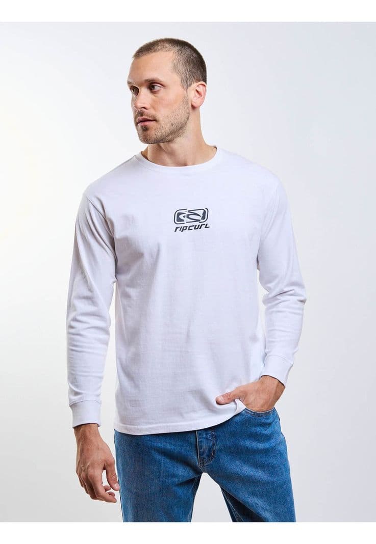 Polera ML Voyager Blanco Hombre Rip Curl XXL