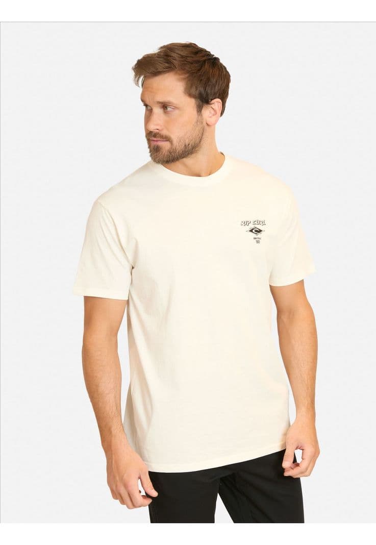 Polera MC Fadeout Essential Blanco Hombre Rip Curl XXL
