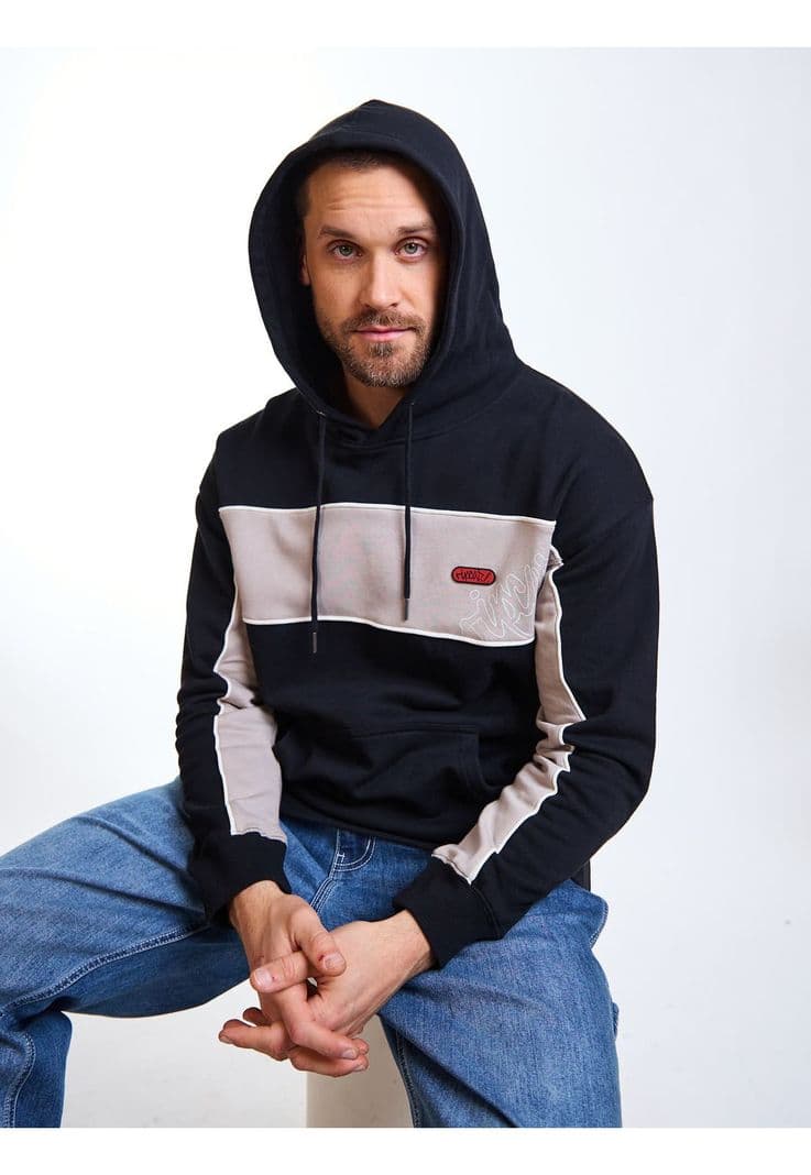 Poleron Canguro Epic Negro Hombre Rip Curl S