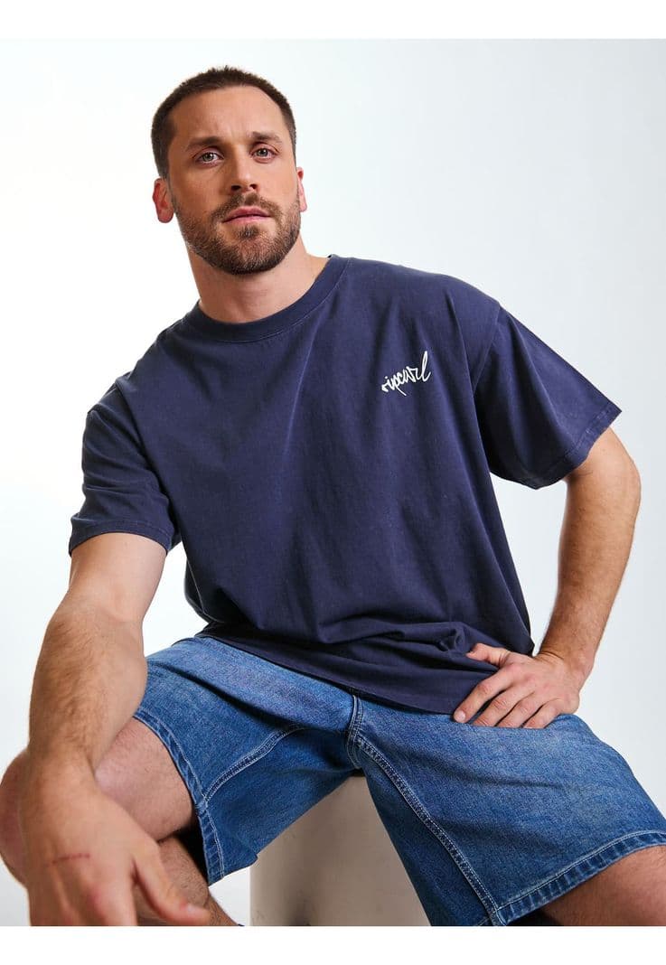 Polera MC Oversize Seaside Azul Hombre Rip Curl XXL