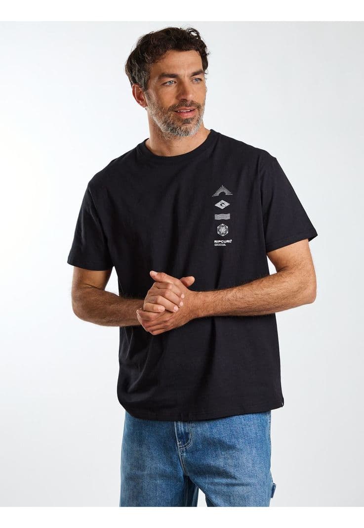 Polera MC Bay Negro Hombre Rip Curl S