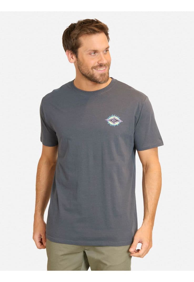 Polera MC Raw Energy Line Up Gris Hombre Rip Curl S