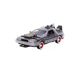 Automovil Delorean Volver Al Futuro Parte 3 Jada Escala 1:32 Plateado Metalico