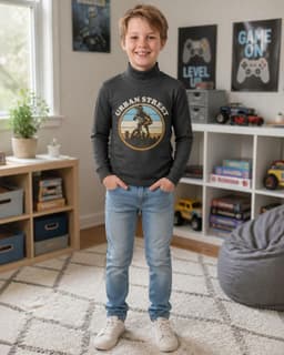 Beatle Nino Estampado Urban Street Gris 4
