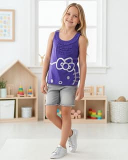 Polera Nina Hello Kitty S118192-68 Morado 14