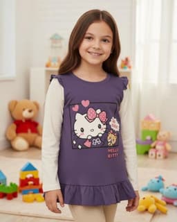 Polera Nina Hello Kitty S122050-68 Morado 6