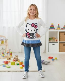 Polera Nina Hello Kitty S118326-0103 Blanco 6