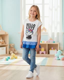 Polera Nina Hello Kitty S118325-0113 Blanco 12