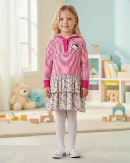Vestido Nina Hello Kitty S128211-12 Fucsia 4
