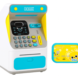 ALCANCIA ELECTRONICA CAJERO AUTOMATICO CELESTE