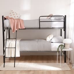 Camarote Metalico Acuarela 1,5 Plaza Desmontable Incal Negro Metalico 15