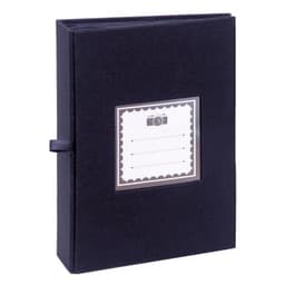 Album hojas negras con tapa de tela. para ensobrar 15x21 cm / 100F Azul