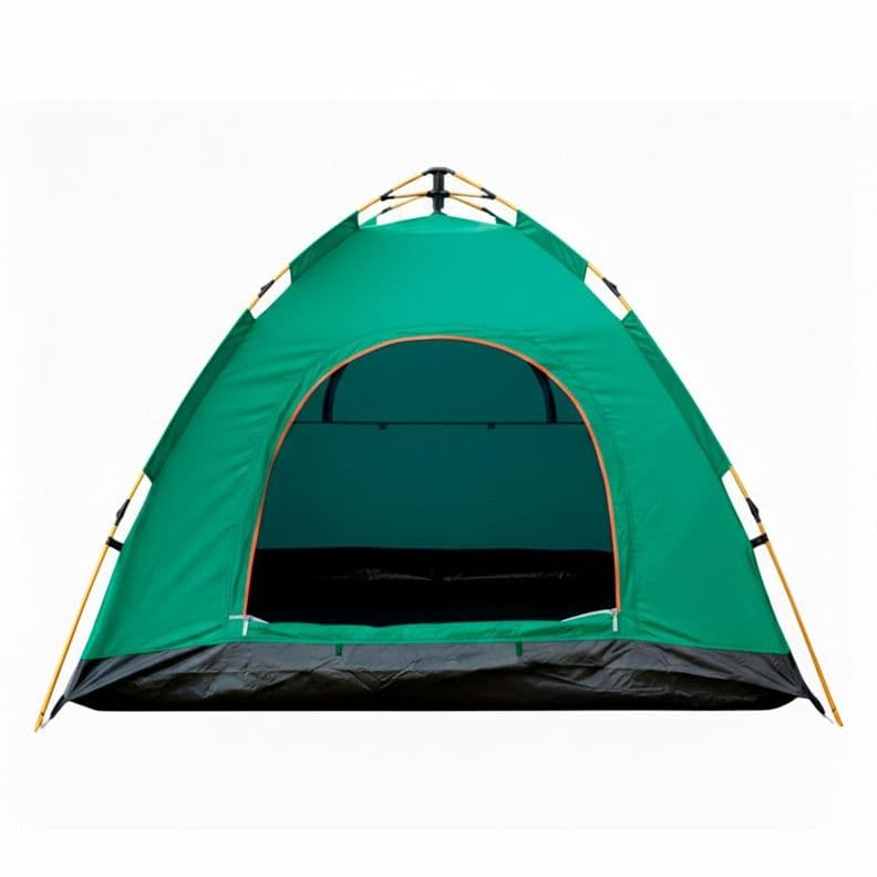 Carpa Camping 4 Personas Impermeable UV y Facil Armado Verde 150 CM