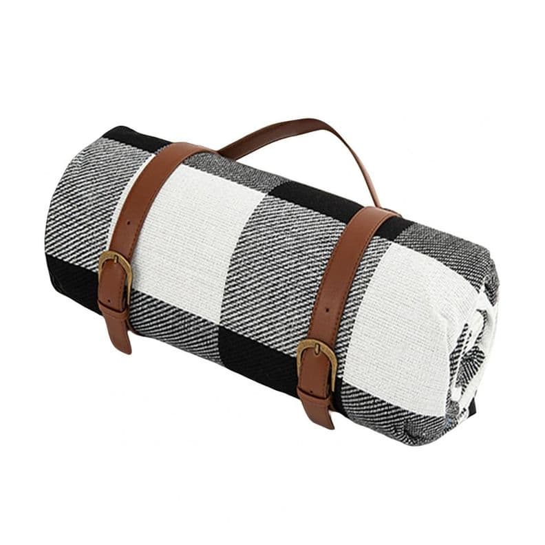 Manta Picnic Impermeable 200x150 cm Plegable con Asa Negro