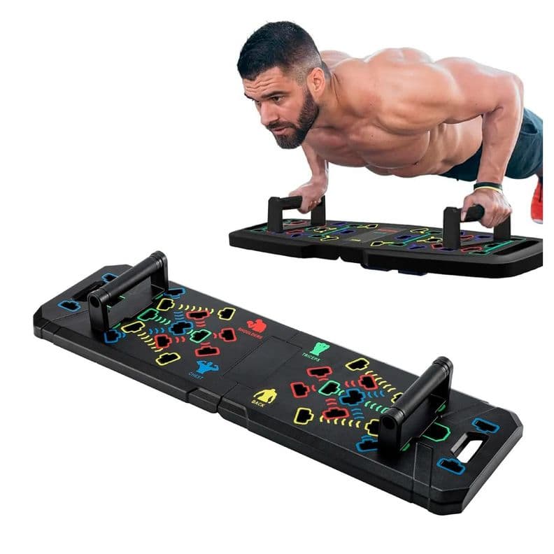 Tabla Multifuncional Flexiones 9 en 1 Entrena Pecho y Brazos Negro 24