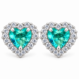 Aros Coraz n con Halo de Plata 925
