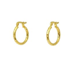 Aro Argolla Facetada Enchapada en Oro de 18k 14mm