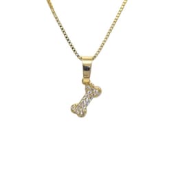 Collar Huesito Enchapada en Oro de 18k