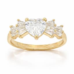 Anillo Corazon enchapado en oro de 18k Dorado 16