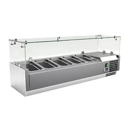 Vitrina Refrigerada Salsera Sobremesa 140cm, BOZZO Negro