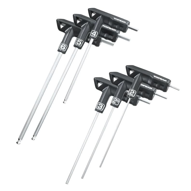 Kit Topeak Llaves Allen Duo Hex 2-2.5-3-4-5-6mm Negro