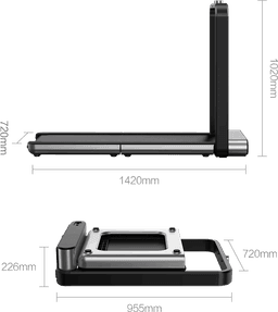 KingSmith WalkingPad X21 Caminadora plegable inteligente doble plegable soporte NFC LED Gris Oscuro